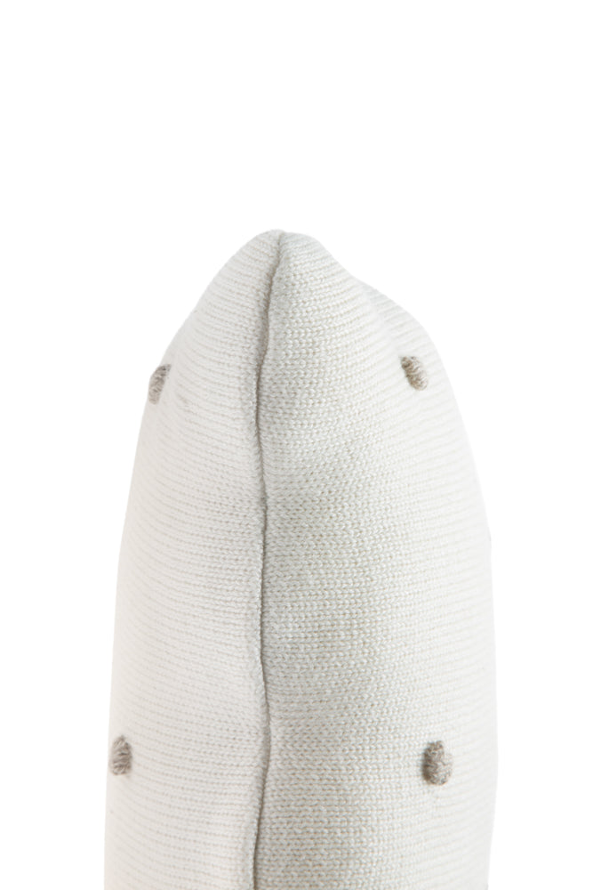 Knitted Cushion Biscuit Ivory - Biscuit
