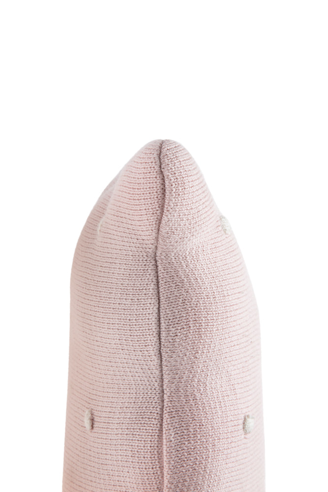 Knitted Cushion Biscuit Pink - Biscuit