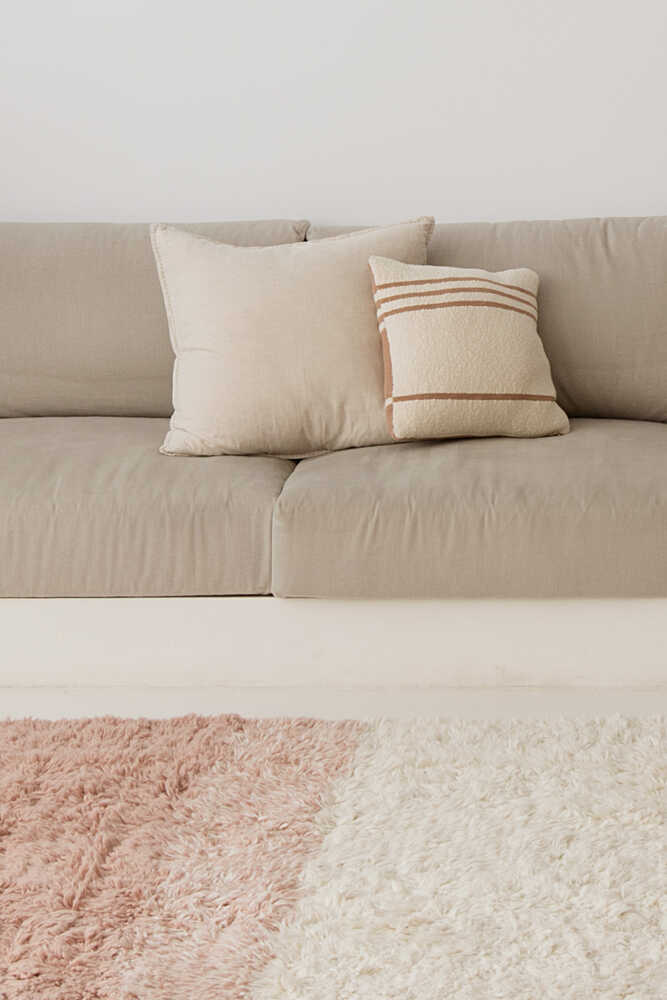 Knitted Cushion Duetto Powder - Natural - Reversible