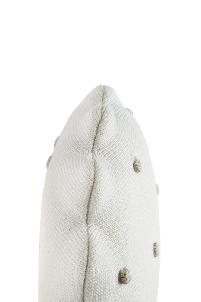 Knitted Cushion Round Biscuit Ivory - Biscuit