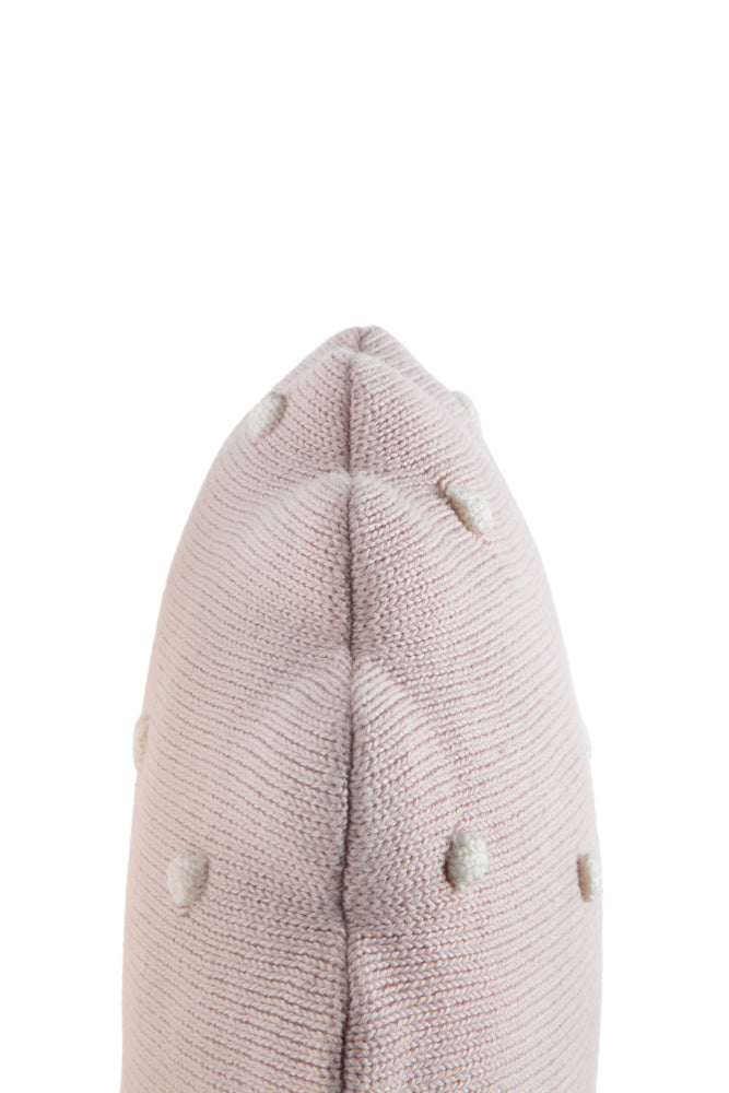 Knitted Cushion Round Biscuit Pink - Biscuit