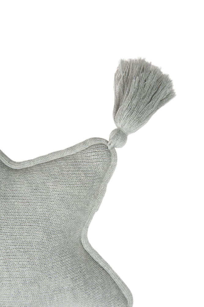 Knitted Cushion Twinkle Star Grey - Stars