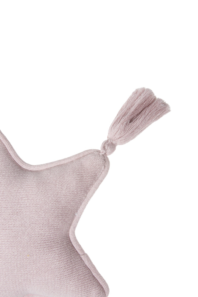 Knitted Cushion Twinkle Star Pink Pearl - Stars