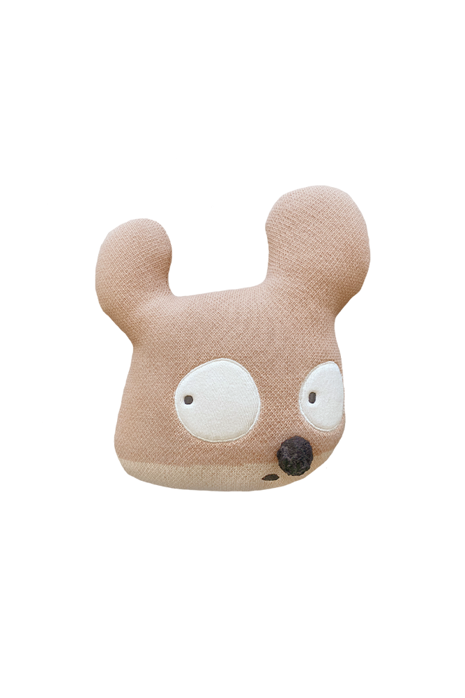 Knitted Cushion Miss Mighty Mouse