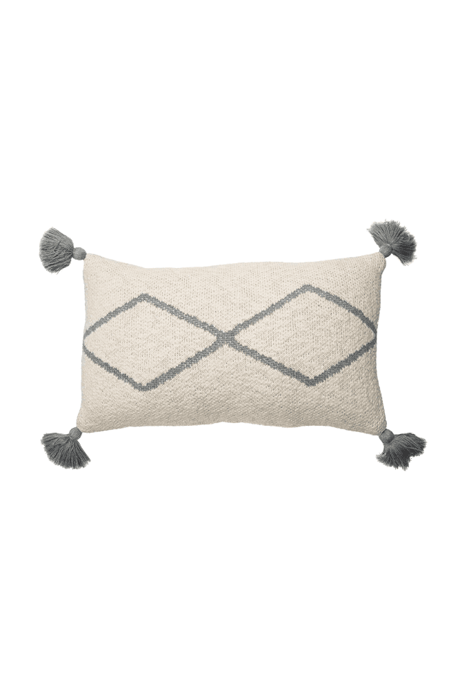Knitted Cushion Little Oasis Natural - Grey - Bereber Classics