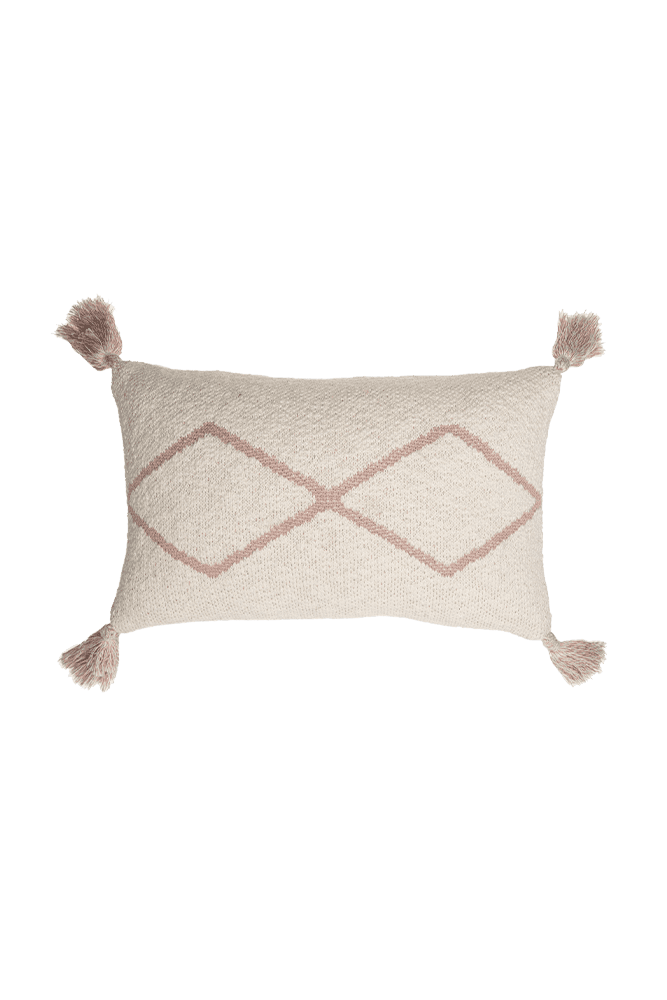 Knitted Cushion Little Oasis Natural - Pale Pink - Bereber Classics