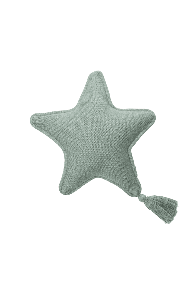 Knitted Cushion Twinkle Star Indus Blue - Stars