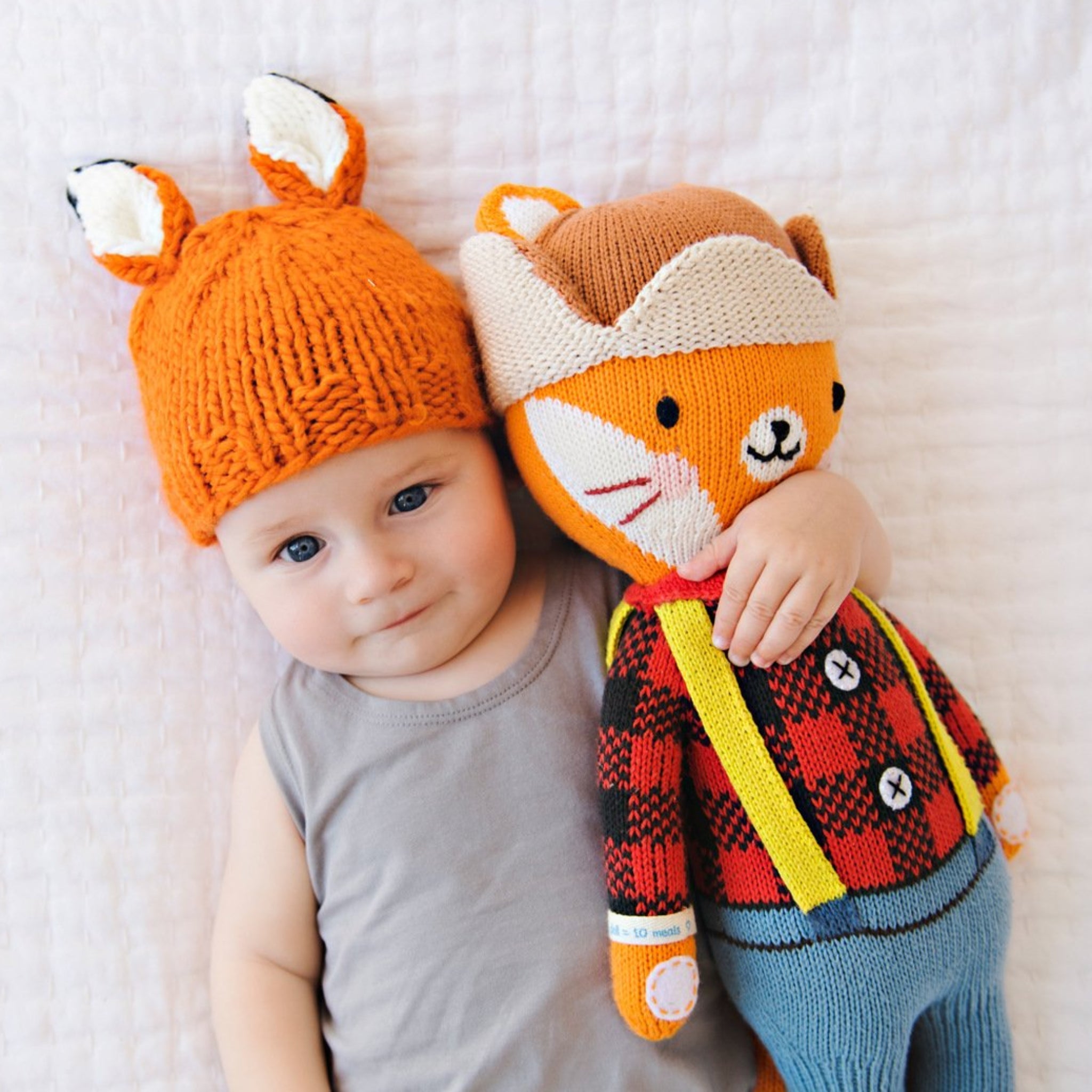 The Blueberry Hill Rusty Fox Knit Hat, Orange