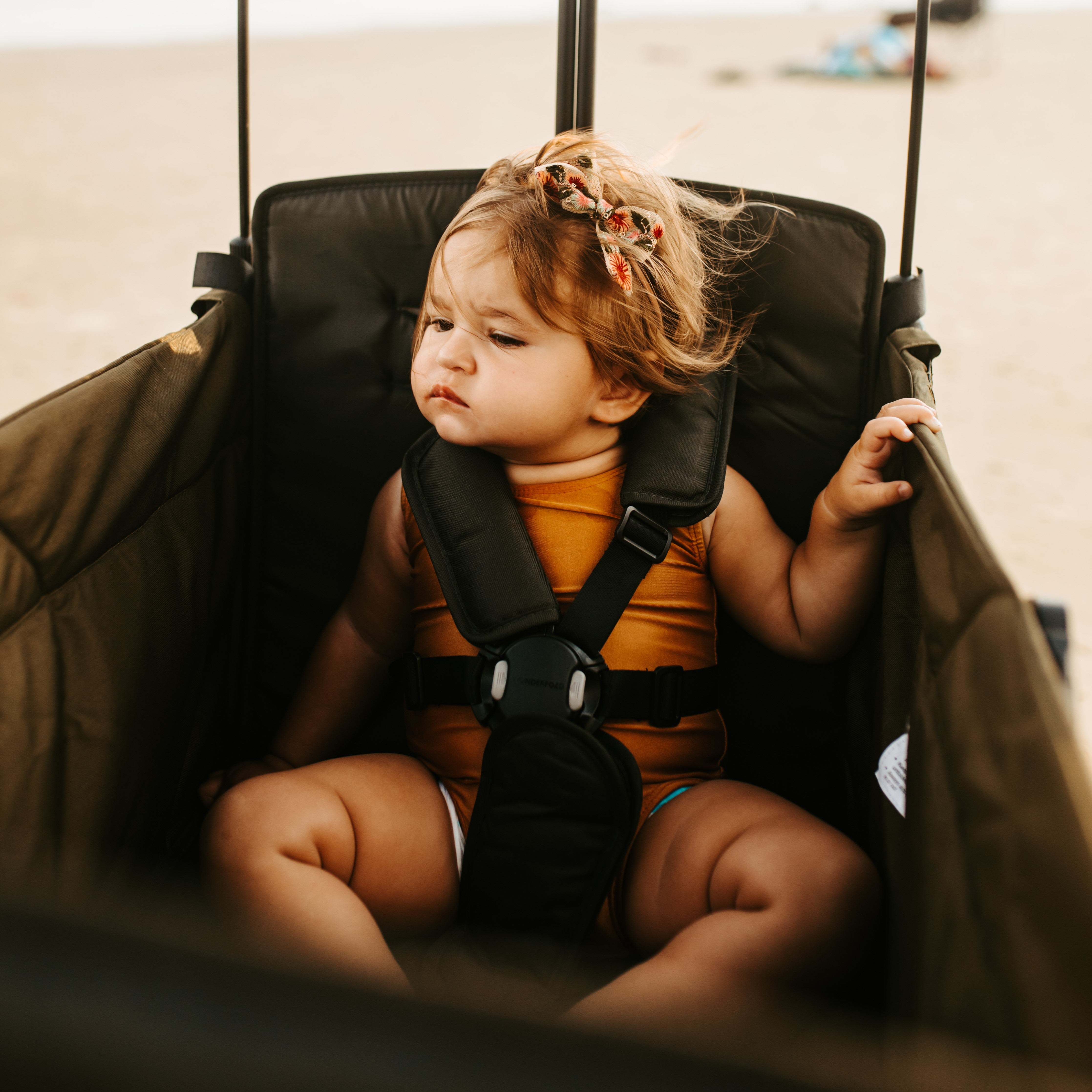 X2M Push + Pull Double Stroller Wagon w Magnetic Seatbelt Harness