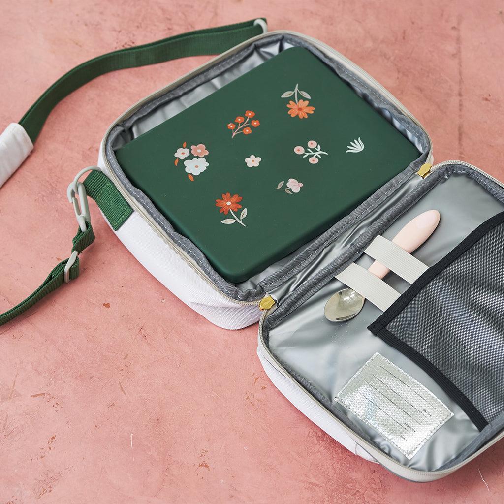 Bento And Lunch Bag Set Neutral With Mini Floral