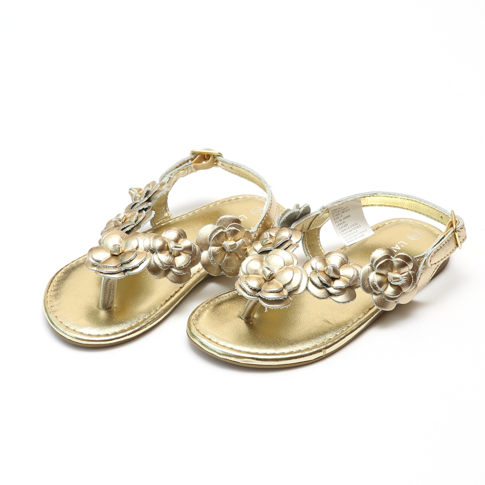 Sandals Leather Flower | Evelyn