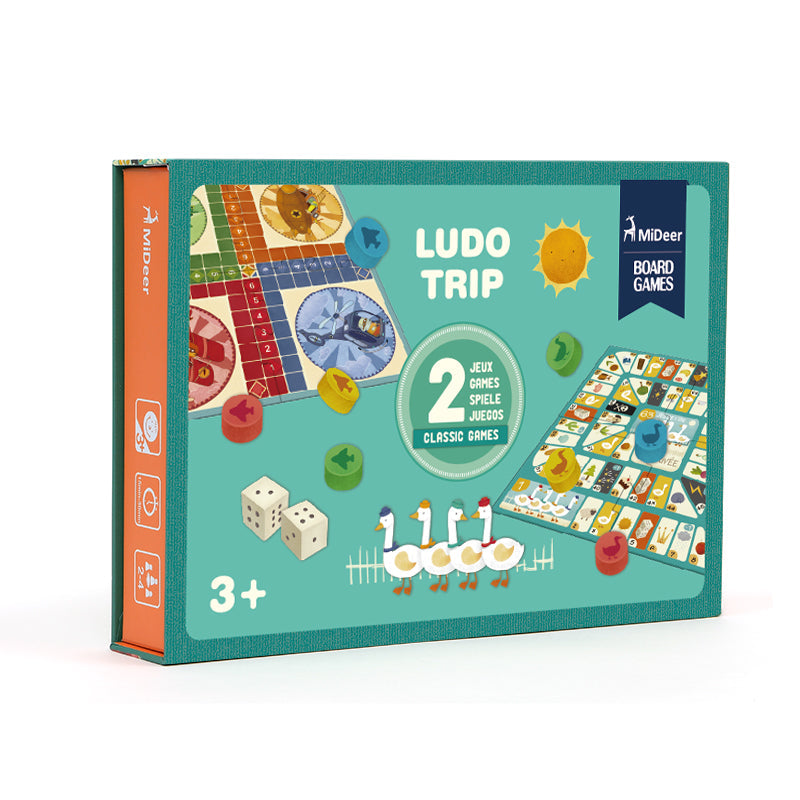 Mideer Classic Board Games: Parcheesi and More Games