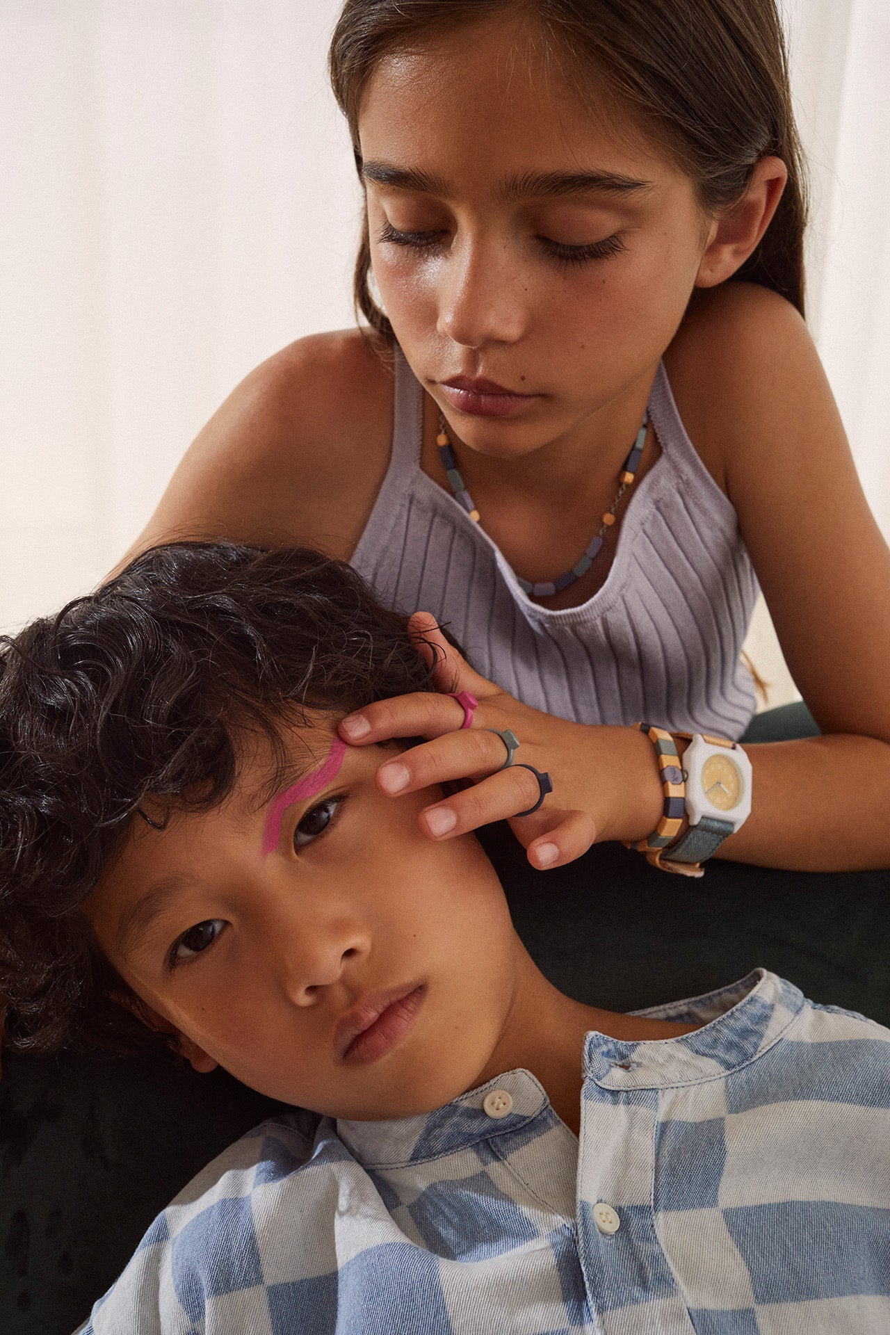 Mini Kyomo Confetti - Tan & Denim Watch For Kids Watche