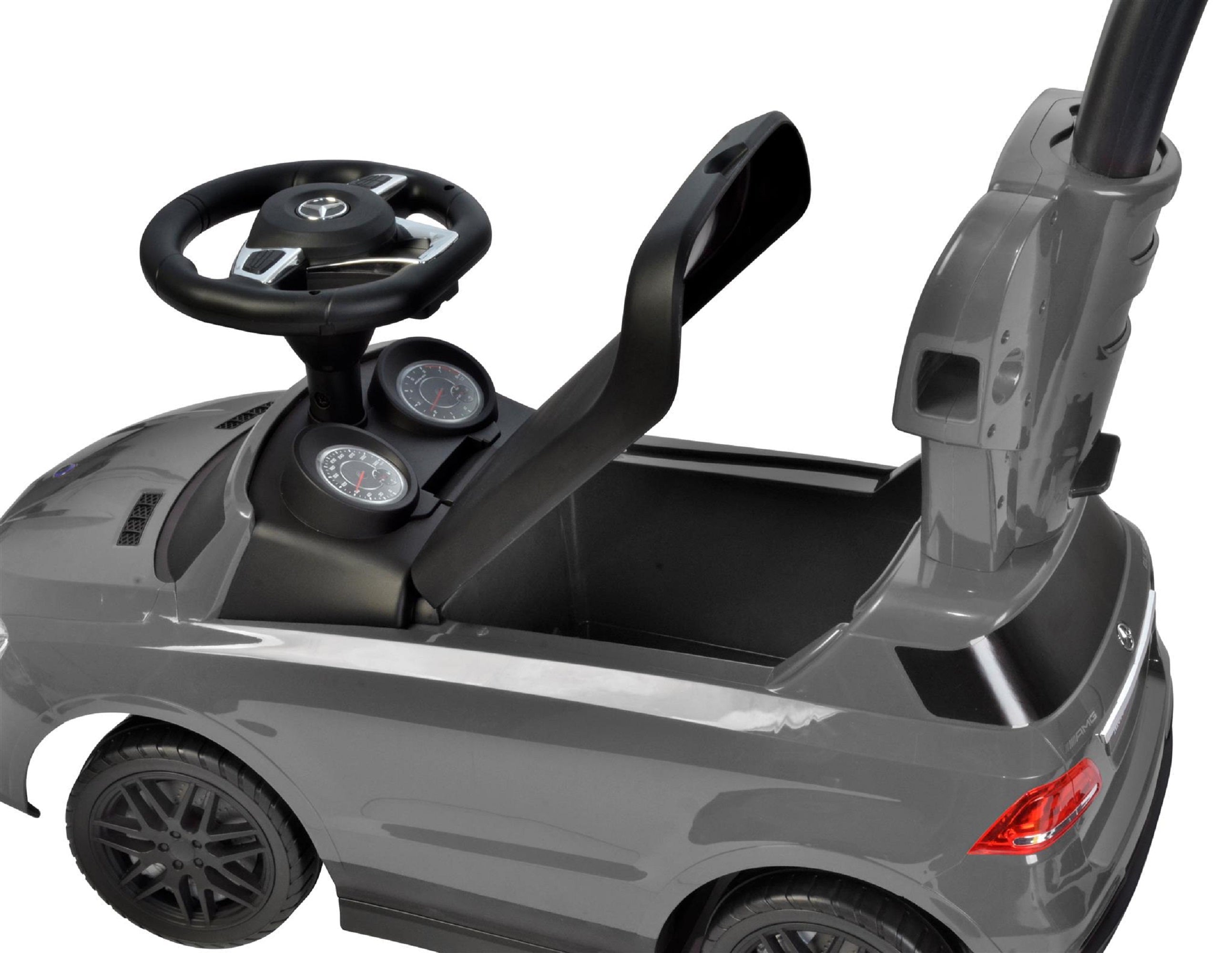 Best Ride On Cars 3 in 1 Mercedes Baby Toddler Toy Push Vehicle, Stroller, and Rocker with LED Lights