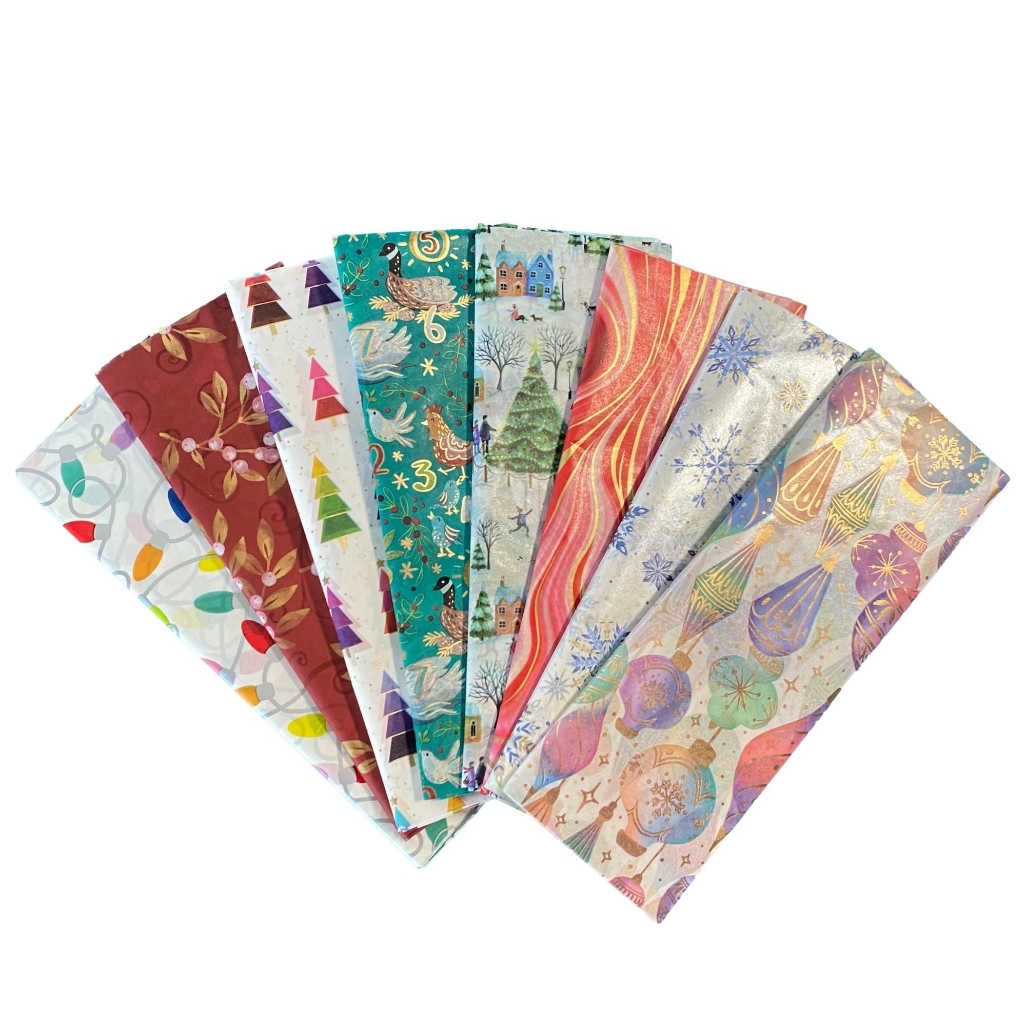 Jillson & Roberts Christmas Tissue Paper Bundle 32 Sheets, Festive Prints