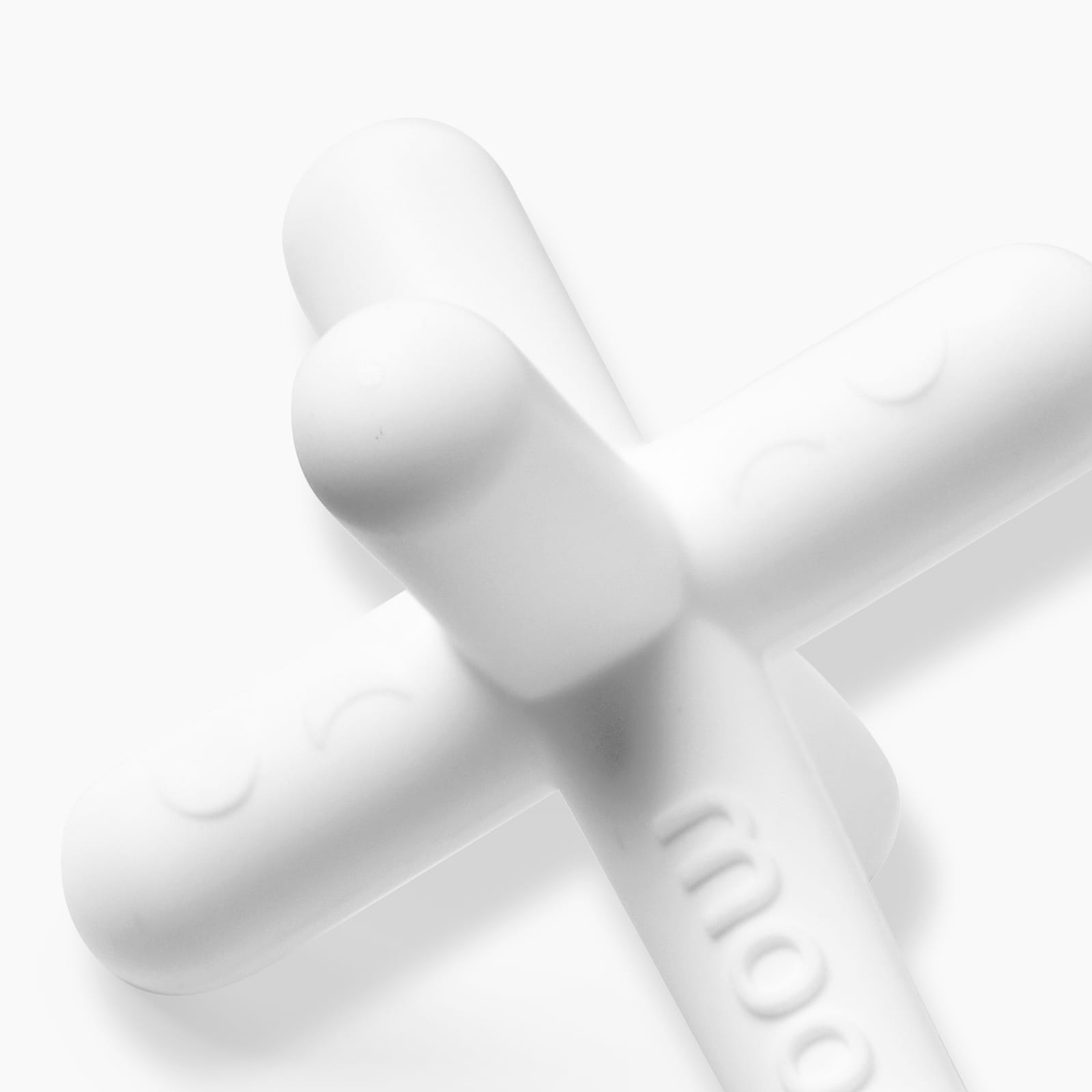 1-pack Moonlight White Silicone Patented Moonjax® Best Baby Teether