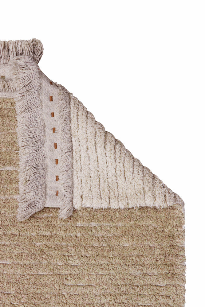 Reversible Washable Rug Duetto Sage - Reversible