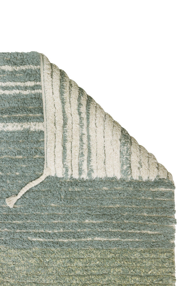 Reversible Washable Rug Twin Vintage Blue - Reversible