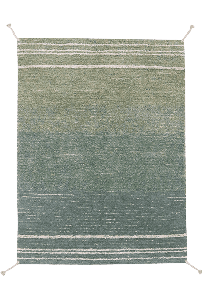 Reversible Washable Rug Twin Vintage Blue - Reversible