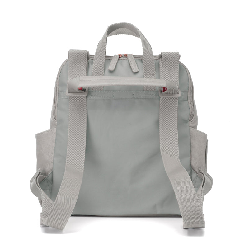 Robyn Vegan Leather Convertible Backpack Pale Grey