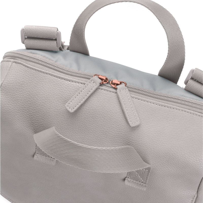 Robyn Vegan Leather Convertible Backpack Pale Grey