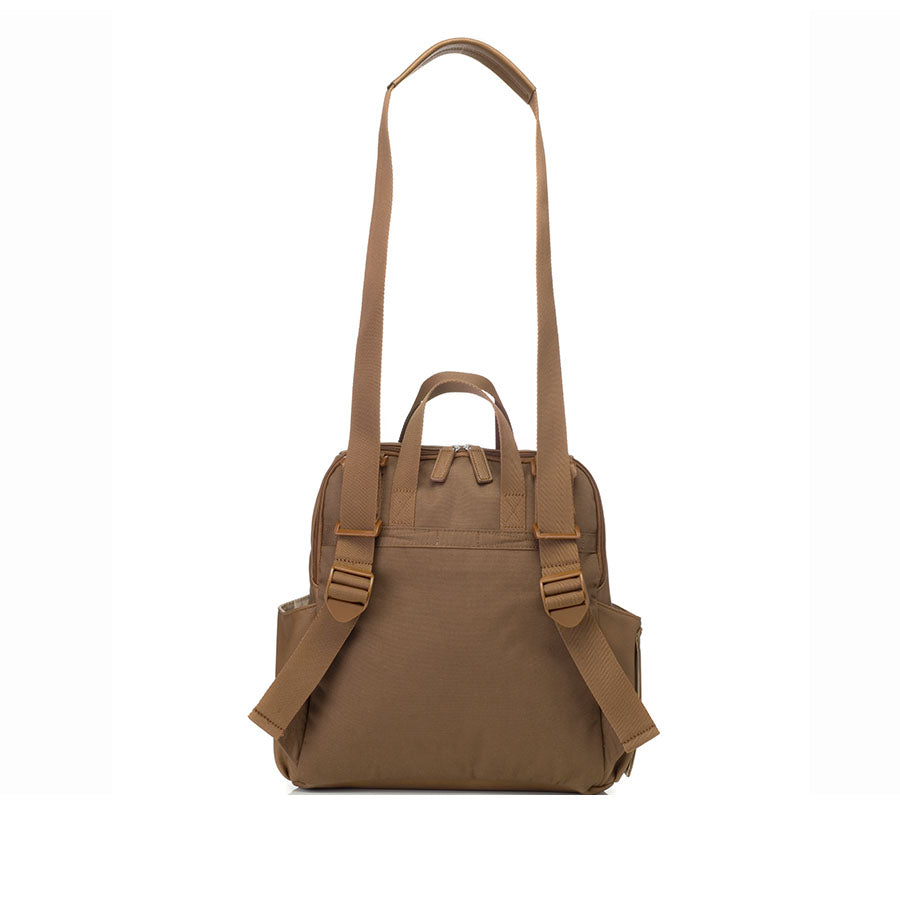 Robyn Vegan Leather Convertible Backpack Tan