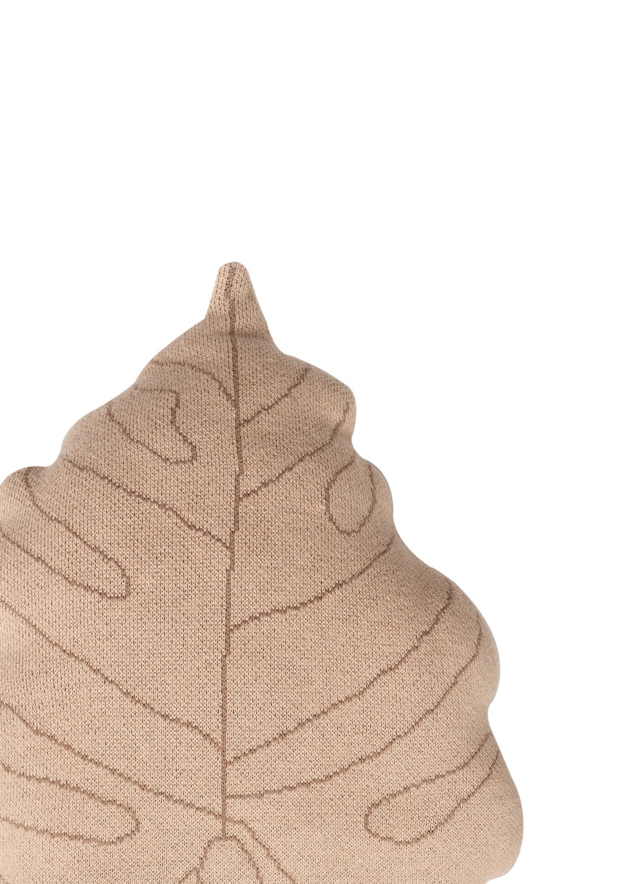 Knitted Cushion Baby Leaf Rose Beige - Re-Edition