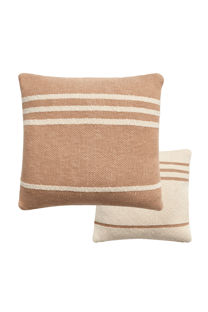 Knitted Cushion Duetto Powder - Natural - Reversible