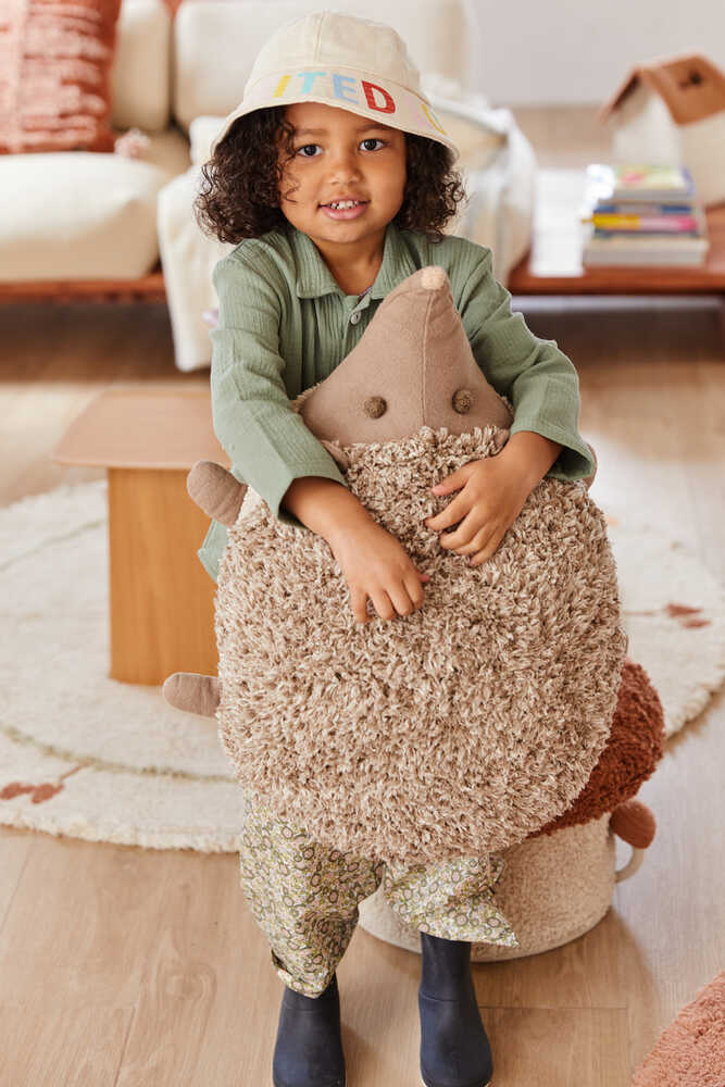 Floor Cushion Hedgehog - Mushroom hunters / Forest finds