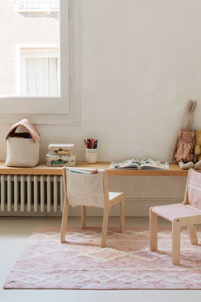 Kid's Chair Vintage Blue Canvas