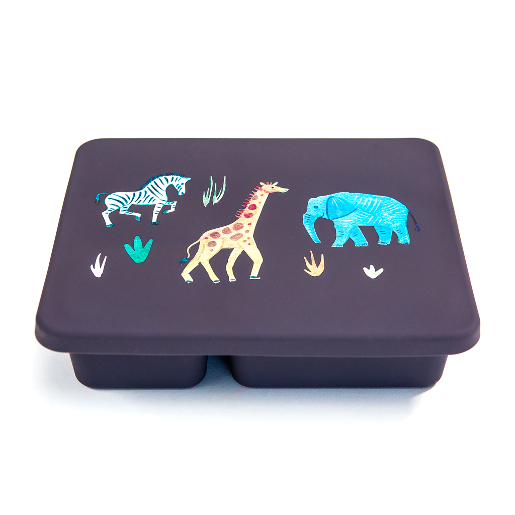 Silicone Bento Box Safari Faded Black