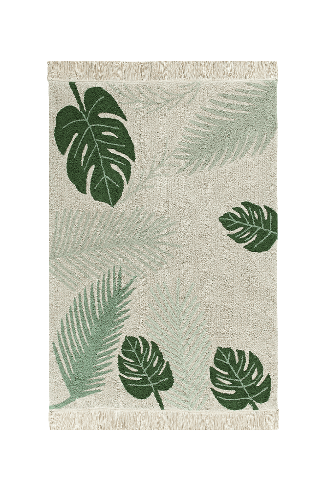 Washable Rug Tropical Green - Plants