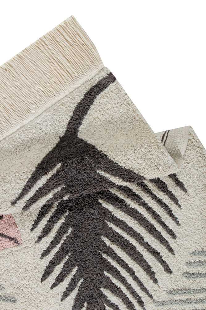 Washable Rug Tropical Pink - Plants