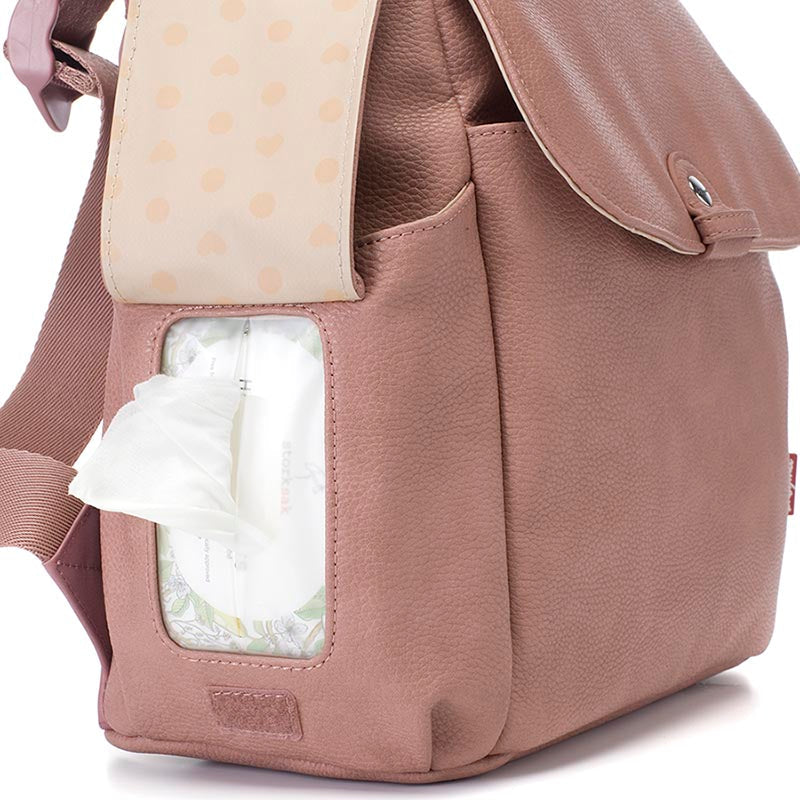 Robyn Vegan Leather Convertible Backpack Dusty Pink