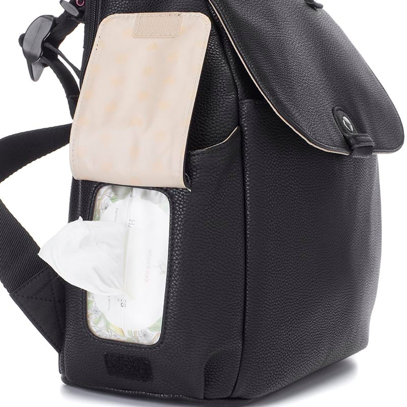 Robyn Vegan Leather Convertible Backpack Black