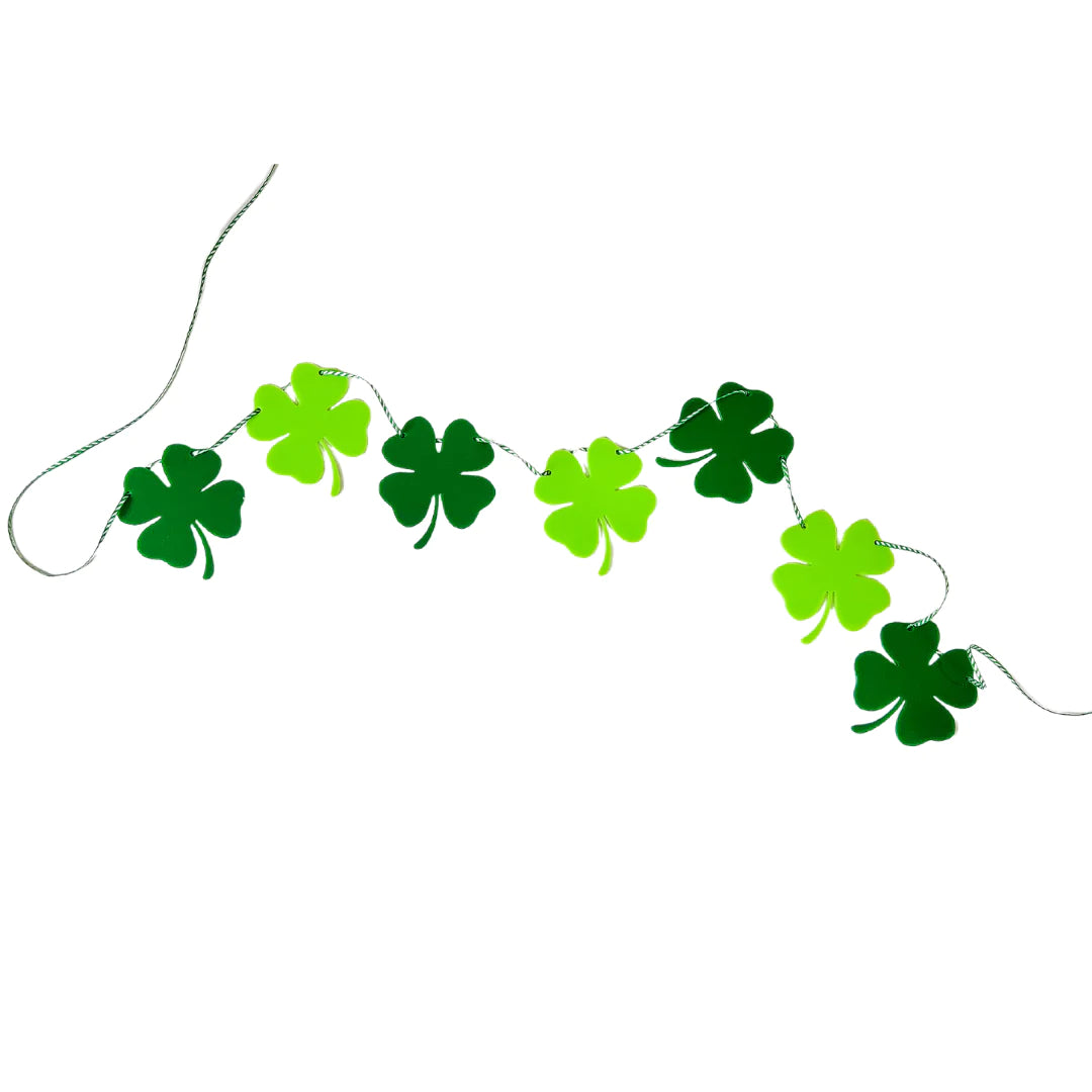 Green Shamrock St Patrick's Day Garland
