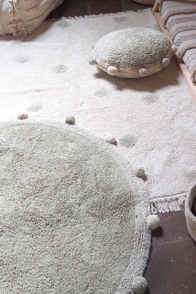 Washable Rug Bubbly Olive - Natural - Re Edition + Bubbly