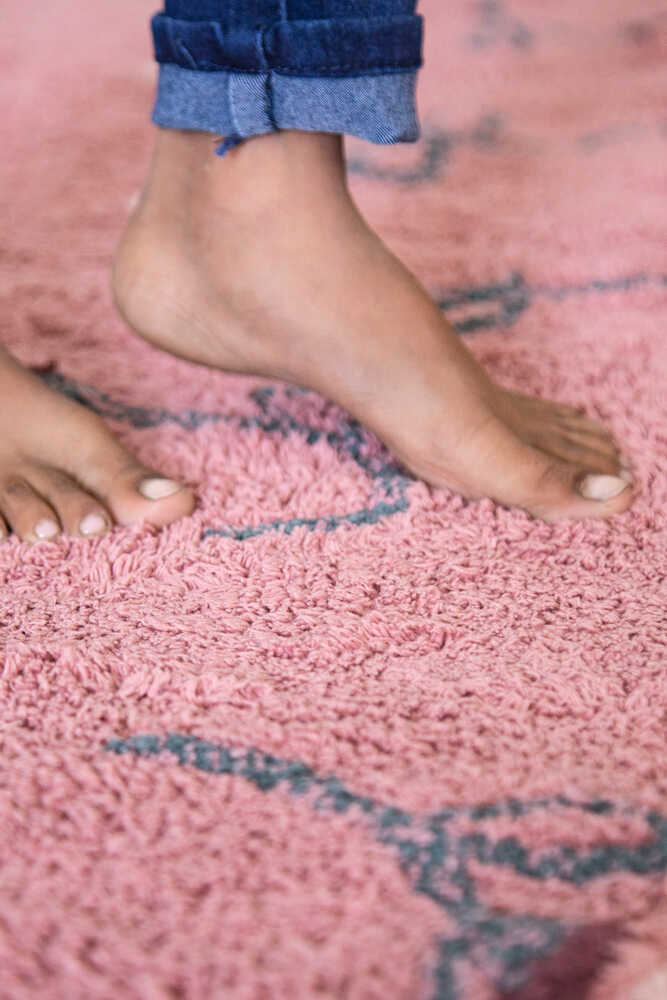 Washable Rug English Garden Ash Rose - English Gardens