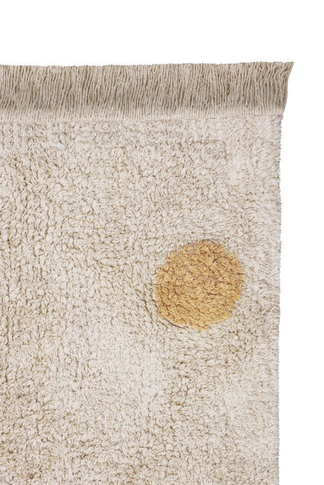 Washable Rug Hippy Dots Natural - Honey - Re Edition + Polka Dots