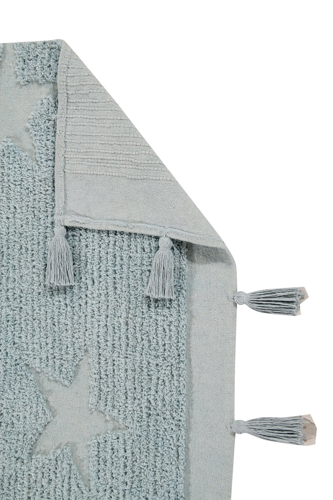 Washable Rug Hippy Stars Aqua Blue - Hippy Stars