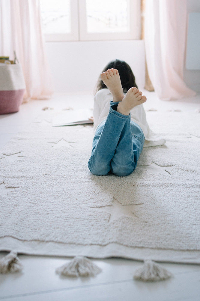 Washable Rug Hippy Stars Natural - Hippy Stars