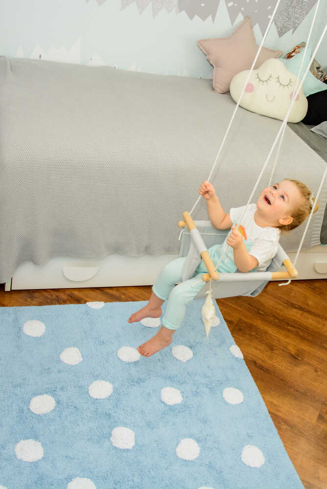 Washable Rug Polka Dots Blue - POLKA DOTS