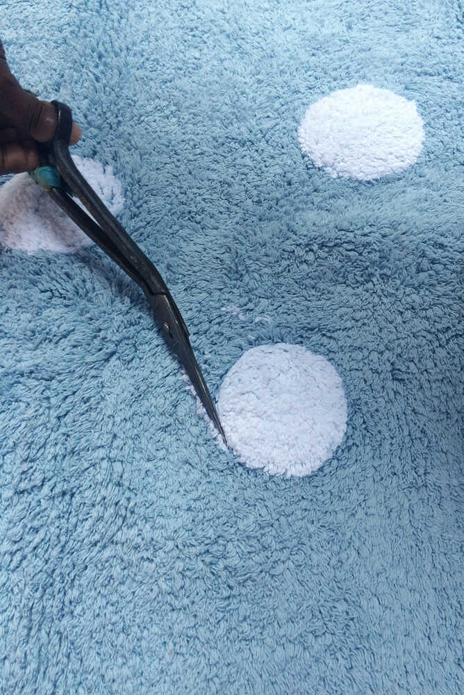 Washable Rug Polka Dots Blue - POLKA DOTS