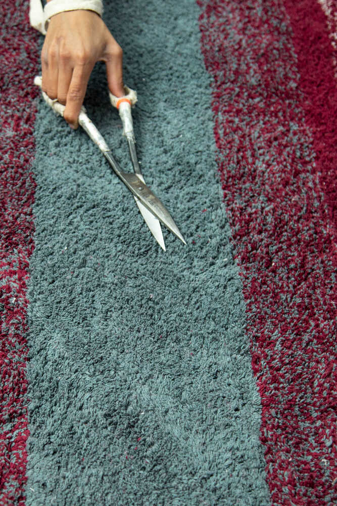 Washable Rug Water Savannah Red