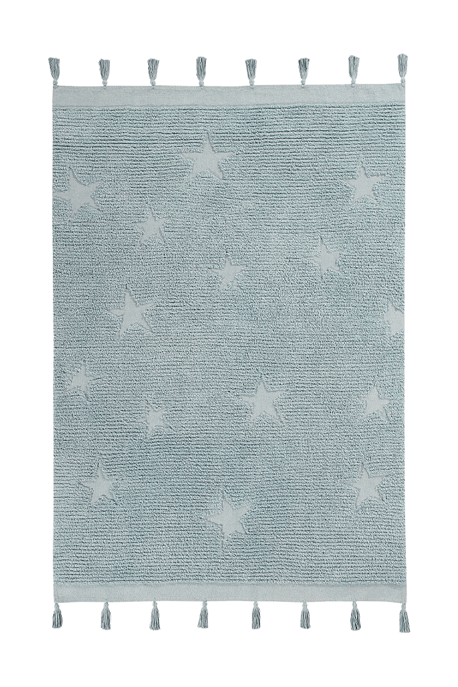 Washable Rug Hippy Stars Aqua Blue - Hippy Stars