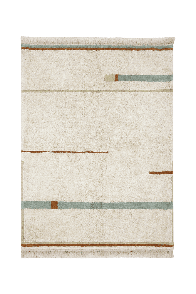 Washable Rug Lanes Vintage Blue - Eco City