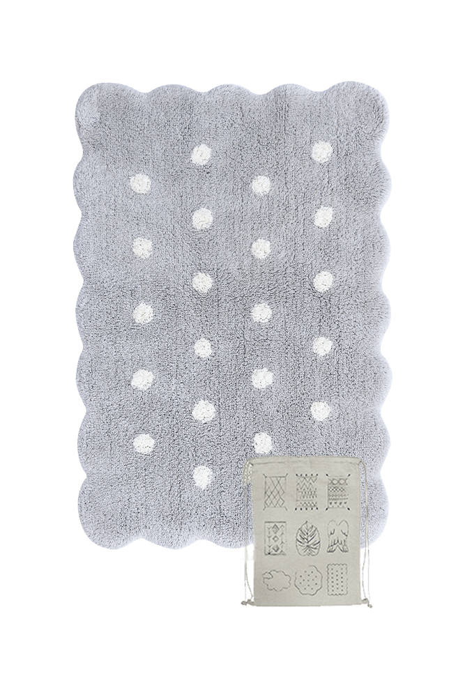 Washable Rug Mini Biscuit Pearl Grey - MiniOnes