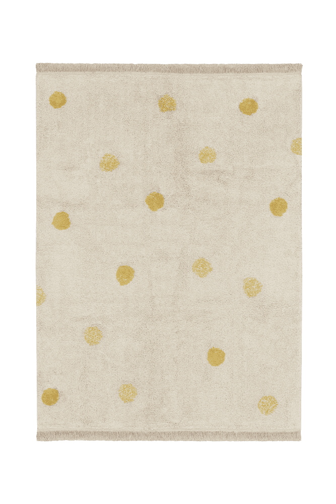 Washable Rug Hippy Dots Natural - Honey - Re Edition + Polka Dots