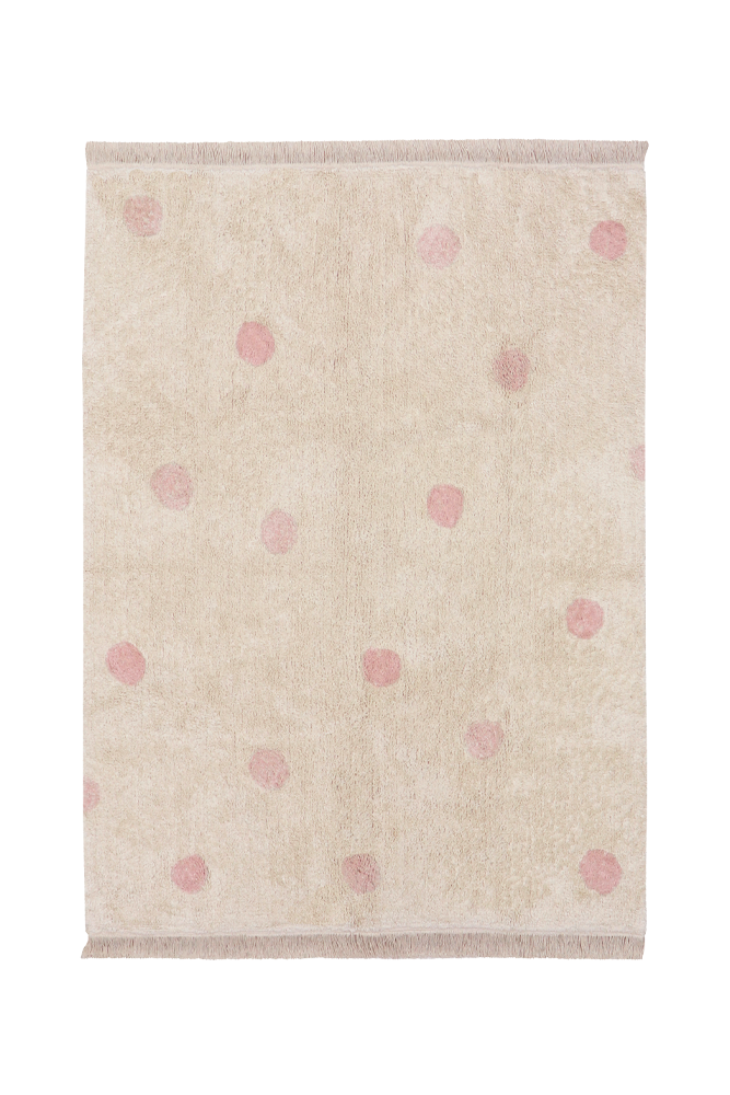 Washable Rug Hippy Dots Natural - Vintage Nude - Re Edition + Polka Dots