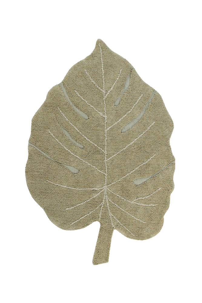 Lorena Canals Monstera Washable Rug Olive